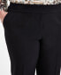 ფოტო #4 პროდუქტის Plus Size Flat-Front Straight-Leg Mid Rise Pants