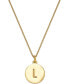 Фото #3 товара kate spade new york 12k Gold-Plated Initials Pendant Necklace, 17" + 3" Extender