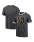 Фото #2 товара Men's Threads Heathered Black Vegas Golden Knights Ringer Contrast Tri-Blend T-shirt