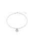 ფოტო #1 პროდუქტის Mixed Cuts, Crystal Swarovski Imitation Pearls, Shell, Pink, Rhodium Plated Idyllia Pendant Necklace