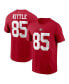 Фото #1 товара Men's George Kittle Scarlet San Francisco 49ers Player Name and Number T-shirt