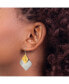 ფოტო #2 პროდუქტის Stainless Steel Brushed Polished Yellow plated Dangle Earrings