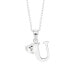 Children's Initial Heart Pendant Necklace in Sterling Silver