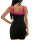 ფოტო #2 პროდუქტის Juniors' Contrast-Trim Halter Velvet Bodycon Dress