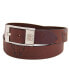 Фото #1 товара Men's North Carolina State Wolfpack Brandish Leather Belt - Brown