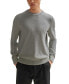 Фото #1 товара Men's Micro-Structured Crew-Neck Sweater