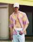 Фото #1 товара Topman short sleeve relaxed sun printed shirt in pink