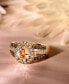 ფოტო #5 პროდუქტის Peach Morganite (1-1/10 ct. t.w.) & Diamond (3/4 ct. t.w.) Pear Halo Ring in 14k Rose Gold (Also Available in Yellow Gold or White Gold)