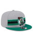 Фото #4 товара Men's Gray Boston Celtics Chenille Band 9FIFTY Snapback Hat