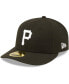 Фото #3 товара Men's Pittsburgh Pirates Black and White Low Profile 59FIFTY Fitted Hat
