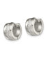 ფოტო #3 პროდუქტის Stainless Steel Polished Crystal Hinged Hoop Earrings