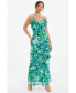 Фото #1 товара Women's Chiffon Floral Frill Maxi Dress