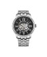 ფოტო #3 პროდუქტის Men's Legacy Silver-tone Stainless Steel , Black Dial , 45mm Round Watch