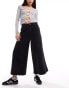 Фото #1 товара ASOS DESIGN soft cropped wide jean in black