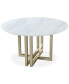 Фото #8 товара Emila 54" Round Sintered Stone Mix and Match Dining Table, Created for Macy's