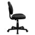 Фото #1 товара Mid-Back Black Leather Ergonomic Swivel Task Chair