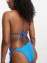 Фото #3 товара We Are We Wear reversible melissa rib triangle bikini top in blue