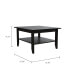 Essential Coffee Table, One Shelf, Four Legs - Black