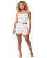 ფოტო #4 პროდუქტის Women's Peached Jersey Henley Camisole Top