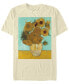 Men's Van Gogh Flowers Short Sleeve Crew T-shirt Бежевый, L - фото #1