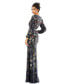 ფოტო #2 პროდუქტის Women's Embellished Wrap Over Bishop Sleeve Gown