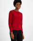 ფოტო #1 პროდუქტის Women's Diamond-Sleeve Sweater