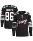 Фото #1 товара Men's Jack Hughes Black New Jersey Devils 2021/22 Alternate Authentic Pro Player Jersey