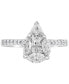 Фото #3 товара EFFY® Diamond Pear Shaped Cluster Engagement Ring (1-1/5 ct. t.w.) in 14k White Gold