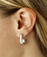 ფოტო #2 პროდუქტის J-Hoop Earrings Set in 14k White Gold