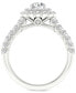 Фото #5 товара Diamond Double Halo Multi-Row Engagement Ring (1-1/2 ct. t.w.) in 14k White Gold