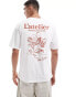 Jack & Jones oversized t-shirt with l'atelier art backprint in white