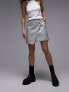 Topshop cracked leather look wrap mini skirt in marble