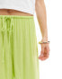 Esmee loose fit beach trouser co-ord in lime