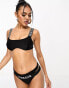 Calvin Klein intense power rib bralette bikini top in black