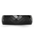 ფოტო #2 პროდუქტის Ceramic Black Faceted Polished Wedding Band Ring