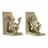 Bookend DKD Home Decor Champagne 13 x 12 x 17,5 cm Resin Colonial Monkey