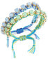 ფოტო #1 პროდუქტის Gold-Tone 2-Pc. Set Color Crystal Cord Slider Bracelets, Created for Macy's