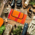Фото #2 товара Плед для пикника Relaxdays Picknickdecke 200x200см оранжево-красно-полосатый