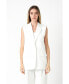 ფოტო #2 პროდუქტის Women's Linen Oversize Vest Blazer