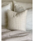 Фото #2 товара Ivory & Taupe 20x20 Down Alternative Cotton Waffle Weave Pillow