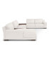 Фото #4 товара Darrium 5-Pc. Leather Chaise Sectional with Corner Table & Console, Created for Macy's