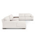 Фото #7 товара Darrium 5-Pc. Leather Chaise Sectional with Corner Table & Console, Created for Macy's