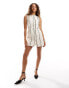 Фото #2 товара Ghospell raw edge mini dress in cream