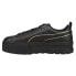 Фото #3 товара Puma Mayze Metal Lace Up Womens Black Sneakers Casual Shoes 381606-02