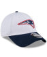 Фото #4 товара Men's White/Navy New England Patriots 2024 NFL Training Camp 9FORTY Adjustable Hat