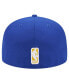Men's Royal Golden State Warriors Court Sport Leather Applique 59Fifty Fitted Hat