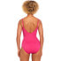 Фото #2 товара Time and Tru One Piece Swimsuit Women XL Pink V-Neck Shoulder Straps Sleeveless