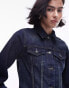 Topshop co ord shrunken denim jacket in deep vintage blue Синий, M - EU 40-42 - фото #3