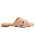 Фото #1 товара Trotters Nell T2316-130 Womens Beige Leather Slip On Slides Sandals Shoes 10