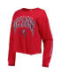 ფოტო #2 პროდუქტის Women's Red Tampa Bay Buccaneers Skyler Parkway Cropped Long Sleeve T-shirt